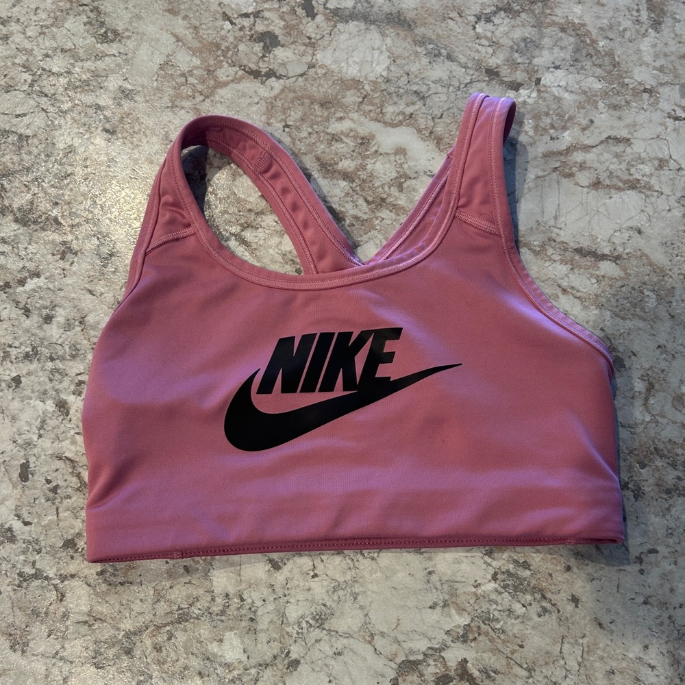 Nike Logo Sports Bra Women’s Size Small Mauve